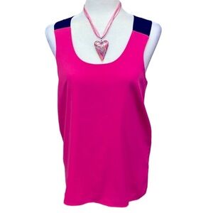 Banana Republic Pink & Navy Blouse